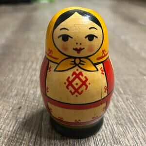 Russian Soviet USSR Multicolor Yoshkarola Matryoshka Traditional Nesting Doll